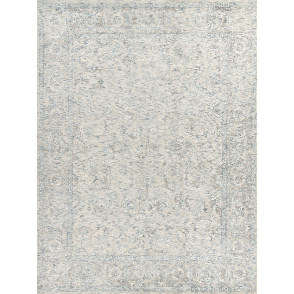 Exquisite Rugs Tuscany Oriental HandLoomed Beige/Blue Area Rug
